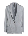 Manila Grace Woman Blazer Sky Blue Size 6 Viscose, Cotton, Polyester In Blue