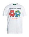 Dsquared2 One Life One Planet Printed Crewneck T-shirt In White