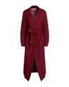 Pink Memories Woman Cardigan Garnet Size 8 Acrylic, Mohair Wool, Polyamide, Wool In Red