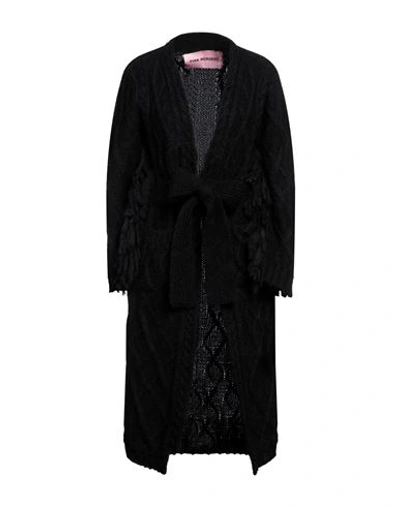 Pink Memories Woman Cardigan Black Size 4 Acrylic, Mohair Wool, Polyamide, Wool