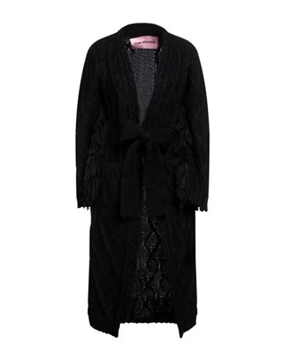 Pink Memories Woman Cardigan Black Size 4 Acrylic, Mohair Wool, Polyamide, Wool In Black