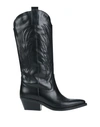 Brawn's Woman Knee Boots Black Size 6 Calfskin In Black