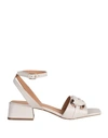 BRUNO PREMI BRUNO PREMI WOMAN SANDALS CREAM SIZE 8 SHEEPSKIN