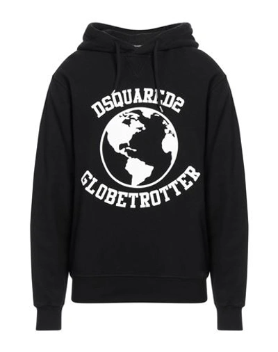 DSQUARED2 DSQUARED2 MAN SWEATSHIRT BLACK SIZE S COTTON, ELASTANE