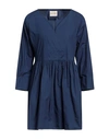 Alessia Santi Woman Short Dress Blue Size 6 Cotton