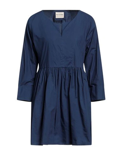 Alessia Santi Woman Short Dress Blue Size 6 Cotton