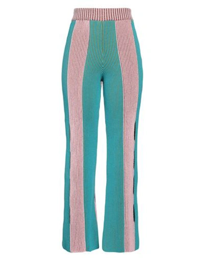 Andersson Bell Woman Pants Turquoise Size 00 Polyester, Cotton In Blue