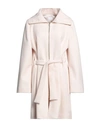 Merci .., Woman Coat Light Pink Size 10 Polyester, Viscose In Pink