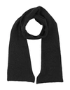 Alpha Studio Man Scarf Charcoal Size - Wool, Cashmere In Grey