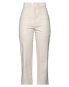 Merci .., Woman Pants Beige Size 8 Cotton, Elastane