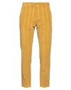En Avance Man Pants Ocher Size 28 Cotton, Elastane In Yellow