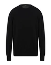 Alpha Studio Man Sweater Black Size 44 Cashmere In Black