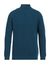 Officina 36 Man Turtleneck Deep Jade Size L Wool, Polyamide In Green