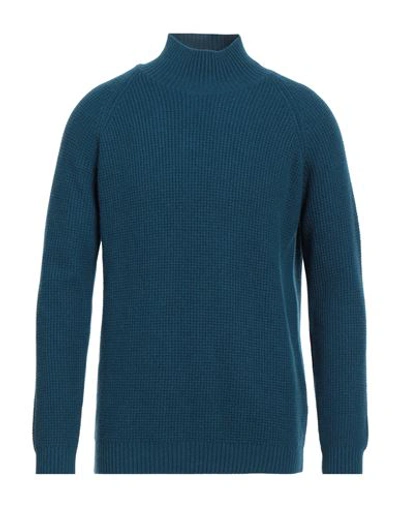 Officina 36 Man Turtleneck Deep Jade Size L Wool, Polyamide In Green