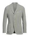 BOGLIOLI BOGLIOLI MAN BLAZER GREY SIZE 42 COTTON, LINEN