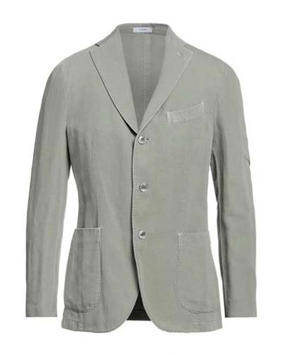 Boglioli Man Suit Jacket Sage Green Size 40 Cashmere, Silk