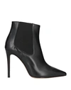 ANNA F ANNA F. WOMAN ANKLE BOOTS BLACK SIZE 6 SOFT LEATHER