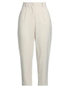 Angela Davis Woman Pants Ivory Size 4 Polyester, Viscose, Elastane In White