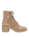 Gianvito Rossi Woman Ankle Boots Camel Size 10 Soft Leather In Beige