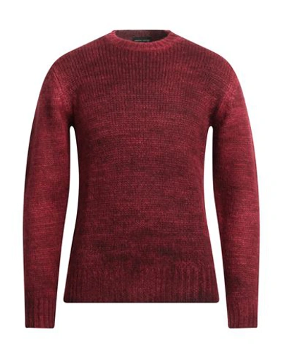 Roberto Collina Man Sweater Burgundy Size 38 Baby Alpaca Wool, Nylon, Wool In Red