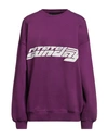 Rotate Birger Christensen Woman Sweatshirt Purple Size M Organic Cotton In Purple