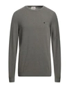 Brooksfield Man Sweater Charcoal Size 48 Virgin Wool In Grey