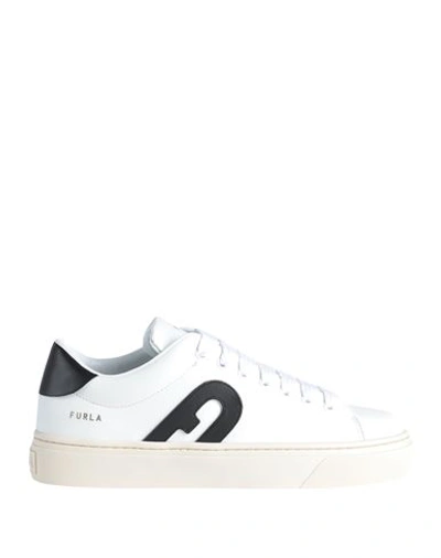 Furla Woman Sneakers White Size 7 Soft Leather
