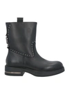 Liu •jo Woman Ankle Boots Black Size 7 Calfskin In Black