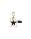Furla Venus Keyring Star Woman Key Ring Black Size - Metal, Soft Leather In Black