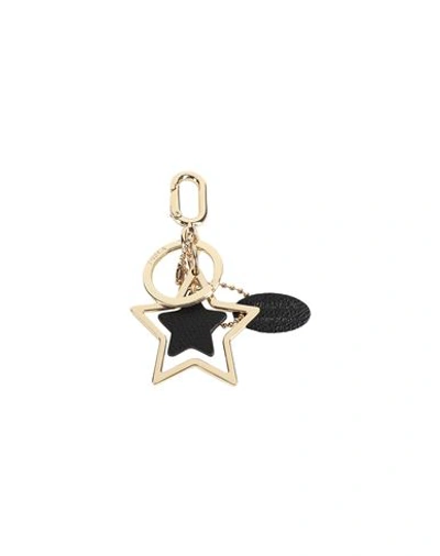 Furla Venus Keyring Star Woman Key Ring Black Size - Metal, Soft Leather