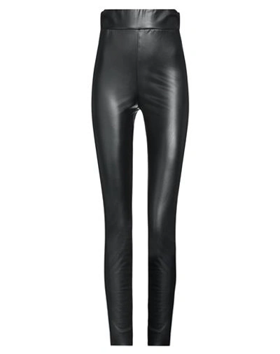 Soallure Woman Pants Black Size 10 Polyurethane, Polyester