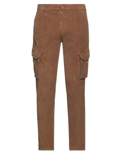 Grey Daniele Alessandrini Man Pants Camel Size 34 Cotton, Elastane In Brown