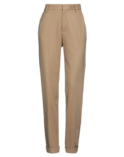 Dsquared2 Woman Pants Camel Size S Wool, Metallized Polyamide, Elastane In Beige