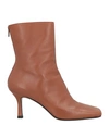Giampaolo Viozzi Woman Ankle Boots Brown Size 8 Soft Leather