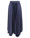 Jijil Woman Midi Skirt Navy Blue Size 6 Viscose