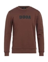 Dooa Man Sweatshirt Cocoa Size Xxl Cotton, Polyester In Brown