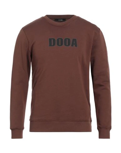 Dooa Man Sweatshirt Cocoa Size Xl Cotton, Polyester In Brown