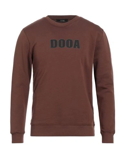 Dooa Man Sweatshirt Cocoa Size Xxl Cotton, Polyester In Brown