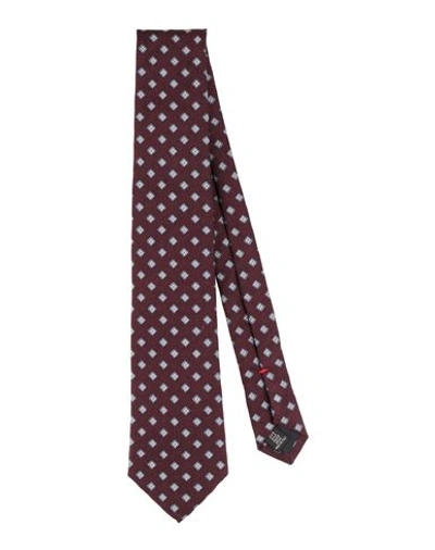 Fiorio Man Ties & Bow Ties Burgundy Size - Silk In Red