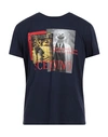 Ermanno Scervino Man T-shirt Navy Blue Size Xl Cotton, Elastane
