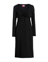Merci .., Woman Midi Dress Black Size 4 Polyester, Elastane In Black