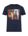 Ermanno Scervino Man T-shirt Midnight Blue Size Xl Cotton, Elastane
