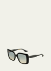 Dita Adabrah Light Grey To Light Tan Gradient Square Ladies Sunglasses Dts716-a-01 In Black