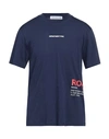 Department Five Department 5 Man T-shirt Navy Blue Size L Cotton In Navy Blue