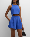 Black Halo Sanibel Crop Top & High Waist Shorts Set In Fantasia