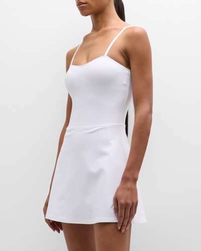 Alo Yoga Soft Courtside Tennis Dress In White