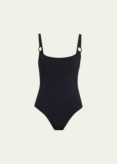 Karla Colletto Morgan Round-neck Silent Underwire One-piece Swimsuit In Black