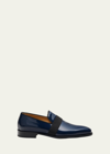 Di Bianco Men's Catania Patent Leather Loafers In Navy