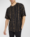 Dolce & Gabbana Cotton T-shirt With Coin Print In Black