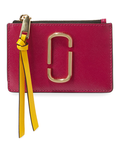 Marc Jacobs The Snapshot Top Zip Multi Wallet In Magenta